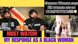 German Woman Says Black Women Are No Competition askhodgetwins response [upl. by Etnoj]