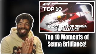 Top 10 Moments of Ayrton Senna Brilliance  F1 Reaction [upl. by Helse]