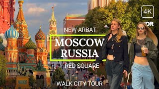 🔥 How live in Russia 2023 Moscow City Walk Tour New Arbat to Red Square 4K HDR [upl. by Tracy]