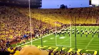 The University of Michigan Wolverines Football 2014 Team 135 Lets Go Blue Chant [upl. by Nidia]