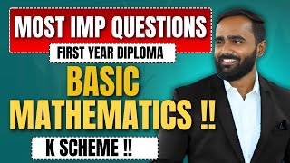 MOST IMPORTANT QUESTIONSBASIC MATHEMATICSFIRST YEAR DIPLOMAK SCHEMEPRADEEP GIRI SIR [upl. by Irrok553]