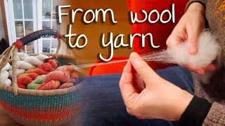 From wool to yarn  Processing raw sheep wool into finished yarn [upl. by Assyl]