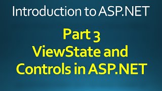 3 ASPNET Controls and ViewState in ASPNET part 3  ASPNET Tutorial in Urdu  Hindi [upl. by Llewsor950]