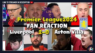 Fans Reaction To Liverpool 20 Aston Villa  Premier League 2024 [upl. by Secnarfyram]