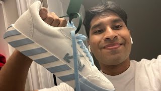 Off White Sneakers 2022 unboxing white and baby blue [upl. by Einaeg]