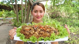 Yummy Spicy Chicken Net Stir Fry Recipe  Spicy Chicken Net Cooking  Cooking With Sros [upl. by Trammel]