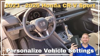 2023 2024 2025 Honda CRV Sport Hybrid Vehicle Settings [upl. by Prestige577]