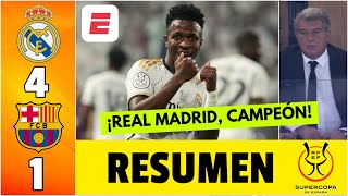 REAL MADRID HUMILLÓ 41 al BARCELONA con HATTRICK de VINICIUS y es CAMPEÓN  Supercopa de España [upl. by Cantu]