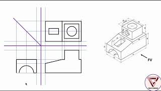 111 Full section Front View  Orthographic Projection [upl. by Nnodnarb]