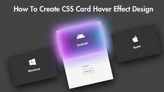 How To Create CSS Card Hover Effects  Html amp CSS [upl. by Born]