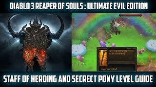 Diablo 3 RoS  Staff of Herding amp Secret Pony Level Guide  Xbox One360 amp PS43 [upl. by Sielen]