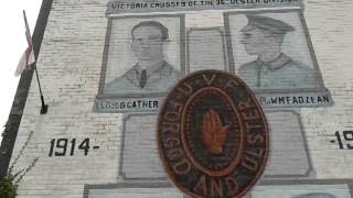 36th Ulster Division VCs gable wall memorial Cregagh Estate Belfast [upl. by Post438]