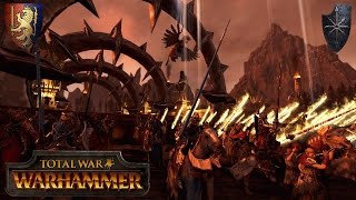 Bretonnia Crusade into the Valley of Khorne vs Ninjahund  Total War Warhammer Multiplayer Battle [upl. by Nauqad]