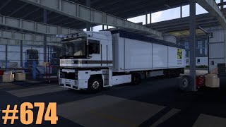 Euro Truck Simulator 2  674  Renault Magnum mit MackMotor GermanMods [upl. by Nezam]