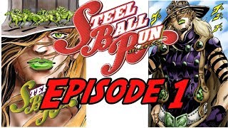 JoJos Bizarre Adventure PART 7 Steel Ball RunEPISODE 1 MANGA Motion [upl. by Anastassia]