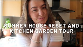 SUMMER HOUSE RESET AND KITCHEN GARDEN TOUR  PetiteElliee [upl. by Darla595]