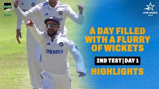 A Flurry Of Wickets Highlights Day 1 of the Cape Town Test  SA v IND [upl. by Aiciram]