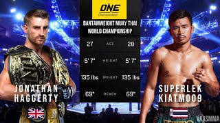 JONATHAN HAGGERTY VS SUPERLEK KIATMOO9 FULL FIGHT ONE 168 [upl. by Annej]