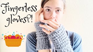 How to Loom Knit Fingerless Gloves for Beginners [upl. by Nemrac]