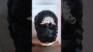 Traditional bun hairstyle for women hairstyle tradionalhairstylehairtutorial viralshorts [upl. by Rubie]