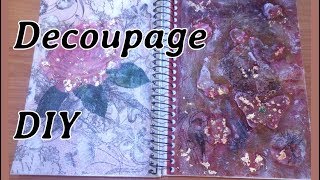 Notizblock gestalten  DIY Decoupage Art [upl. by Littman]