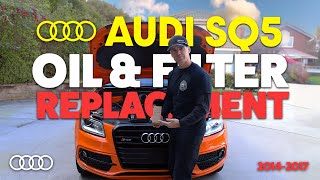 Audi Exclusive SQ5 30L V6 CTUD OilFilter Change  2014 to 2017 [upl. by Ginnifer]