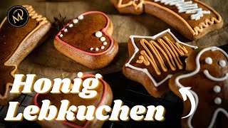 Honig Lebkuchen selber machen  einfache Lebkuchen mit Zuckerguss verzieren [upl. by Hankins613]