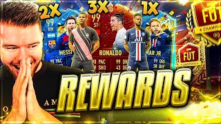 3X RONALDO TOTS 2X MESSI TOTS amp 2 ICONS in EUREN REWARDS 😱😱 FIFA 20 FUT CHAMPIONS TOTS BELOHNUNGEN [upl. by Ellenyl]