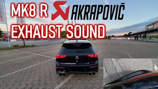 VW Golf 8 R  Akrapovic Sound after 35000 KM 22000 Miles  Different Drive Modes [upl. by Nitneuq]