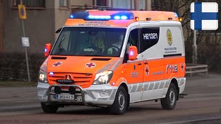 Helsinki – Ambulances responding x3 FI  112021 [upl. by Alberta]