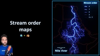 Stream order map of the Nile river using ArcMap and Blender [upl. by Weisburgh]