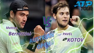 Matteo Berrettini vs Pavel Kotov  ATP Kitzbuhel [upl. by Ynnavoj560]