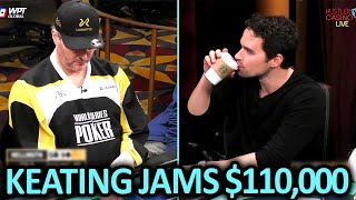 Phil Hellmuth and Alan Keating Go At It Heads Up HustlerCasinoLive [upl. by Hui]