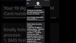 JIO ESIM setup for IPhones AndroidSamsung [upl. by Nagoh]