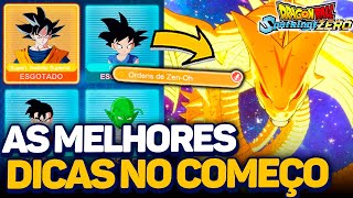 AS 8 MELHORES DICAS PRA COMEÇAR BEM NO DRAGON BALL SPARKING ZERO [upl. by Ahcsas]