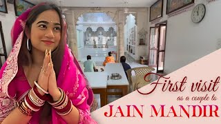 As a New Couple our first JAIN mandir visit ​⁠ShriyaJainOfficial shorts youtubeshorts [upl. by Marabel]