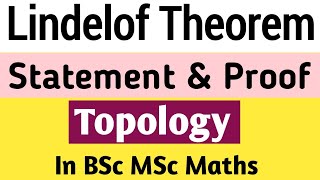 Lindelof TheoremLindelof Space TopologyMSc MathsBSc MathsUg pg mathematicsLindelöf Theorem [upl. by Savannah]