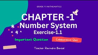 Important Question  Exercise 11  Chapter 1  Natural number  Class 9  CBSE  NCERT [upl. by Gader]