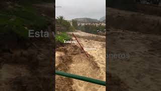 arroyo DESBORDANDO por DANA Jaboneros con lluvia inundación malaga  MÁS en la descripción [upl. by Aibsel244]