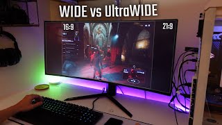 Wide vs UltraWide Monitors  169 vs 219  1080P 1440P and 4K Gaming Benchmarks [upl. by Broadbent686]