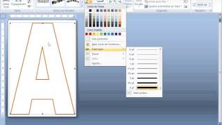 COMO FAZER MOLDE DE LETRA USANDO O WORD 2007 [upl. by Savinirs289]