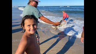 Shark fishing at Assateague Island MD [upl. by Yurik]