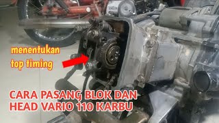 Cara pasang blok dan head vario 110 karbu [upl. by Oran]