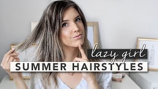 3 Lazy Girl Summer Hairstyles for FINE HAIR [upl. by Ramar]