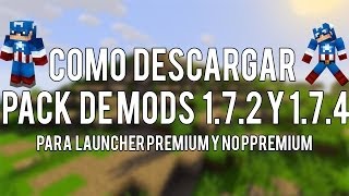 como descargar pack de mods para el minecraft 172 y 174 [upl. by Caryl744]