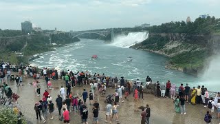 Niagara Falls town  Walking  The Falls [upl. by Lerrej]