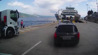 Croatia Ferry from the island of Losinj Cres to the island of Krk [upl. by Iredale]