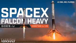 Watch SpaceX Launch Falcon Heavy For GOESU [upl. by Kaehpos]