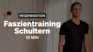 Blackroll Übungen  10 MIN Faszientraining Schulter  Faszien lösen in der Schulter [upl. by Lyrehs]