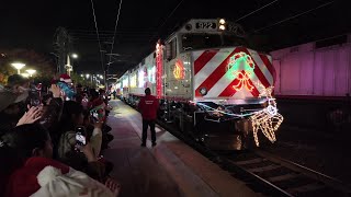 Holiday Train 2023 at the Caltrain Station in Sunnyvale [upl. by Ellenaj]